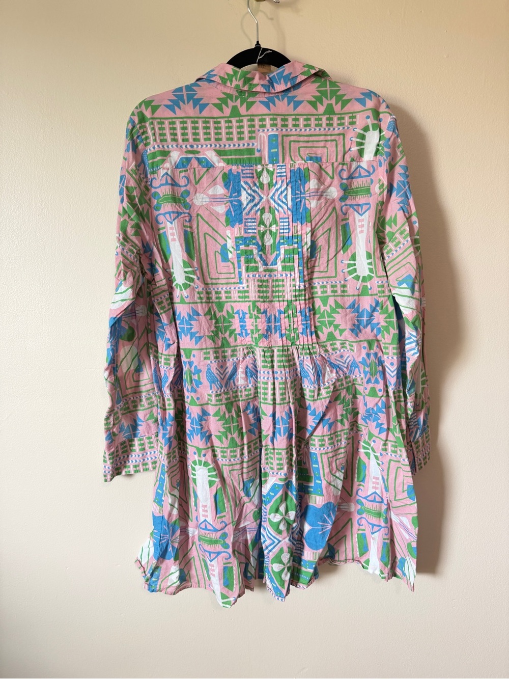 Tuckernuck: Sheridan French mallory midi dress geometric quiet luxury XL cotton - Picture 2 of 6